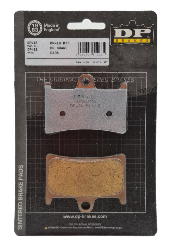DP Sintered Brake Pads for Yamaha R1 (2015-2022)- Standard