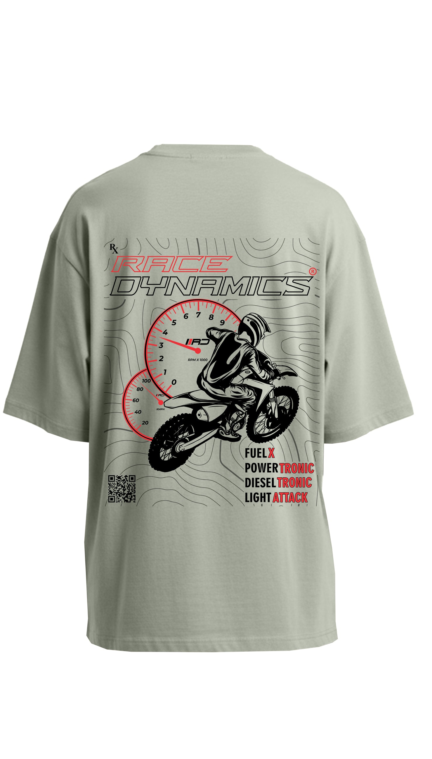 Race Dynamics T-Shirt, Smoke Grey (Oversized)