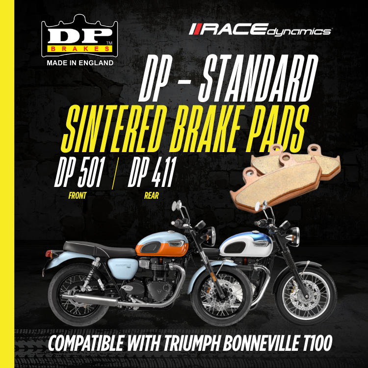 DP Sintered Brake Pads for Triumph Bonneville T100 (2014-2016) - Standard