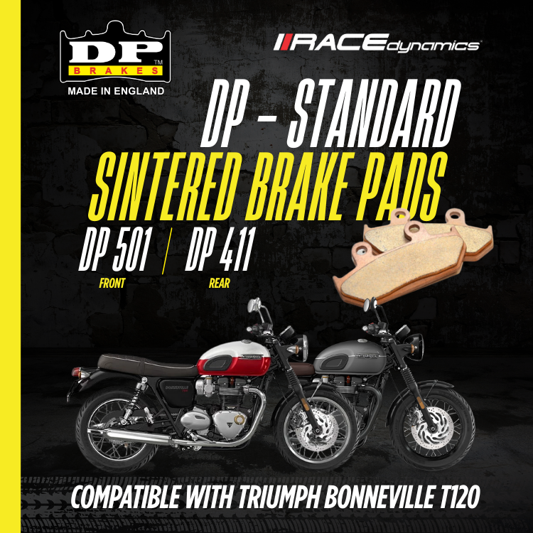 DP Sintered Brake Pads for Triumph Bonneville T120 (2016-2020) - Standard