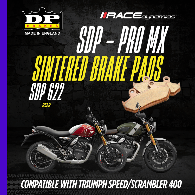 DP Sintered Brake Pads for Triumph Scrambler 400X (2023 Onward) - Sport SDP MX